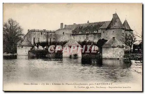 Cartes postales Chateau du Plessis Cherchemont pres Parthenay