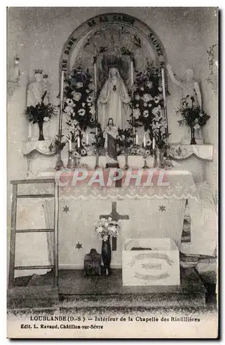 Ansichtskarte AK Loublande Interieur de la chapelle des Rinfillieres