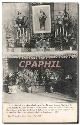 Cartes postales Autel du Sacre Coeur de Jesus dans l&#39eglise de Loublande