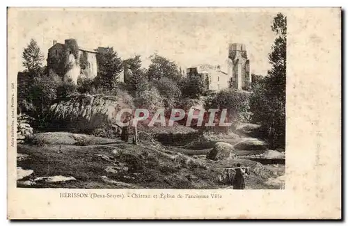 Cartes postales Herisson Chateau et eglise de l&#39ancienne ville