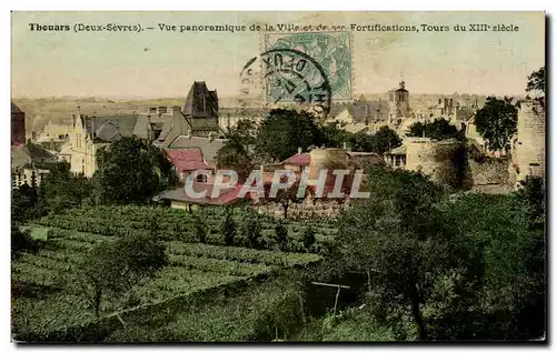 Cartes postales Thouars Vue panoramique de la ville et de ses fortifications Tours du 13eme