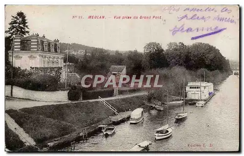 Cartes postales Meulan Vue prise du grand pont