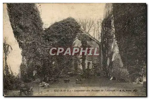 Gif Cartes postales Interieur des ruines de l&#39abbaye