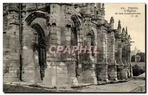 Cartes postales Triel L&#39eglise et les contreforts