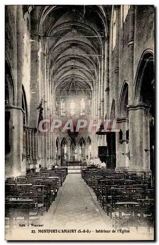 Ansichtskarte AK Montfort L&#39Amaury Interieur de l&#39eglise