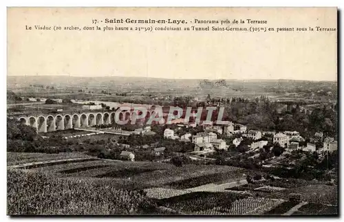 Cartes postales Saint Germain en Laye Panorama pris de la terrasse Le viadux