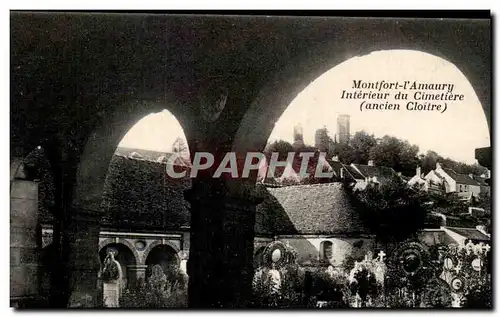 Ansichtskarte AK Montfort l&#39Amaury Interieur du cimetiere Ancien cloitre