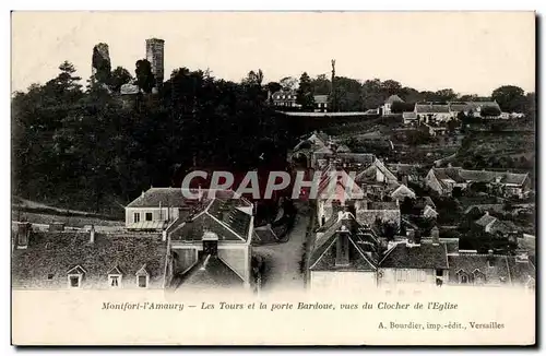 Cartes postales Montfort l&#39Amaury Les tours et a porte Bardoue Vues du clocher de l&#39eglise