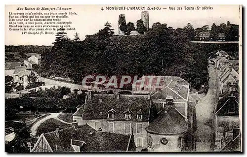 Cartes postales Montfort l&#39Amaury Vue des tours