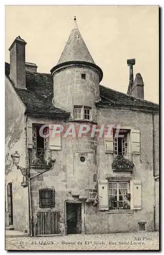 Avallon Cartes postales Manoir du 15eme Rue Saint Lazare