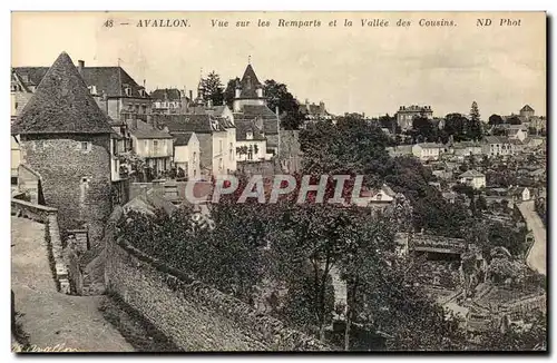 Avallon Ansichtskarte AK Vue sur les remparts et la vallee des cousins