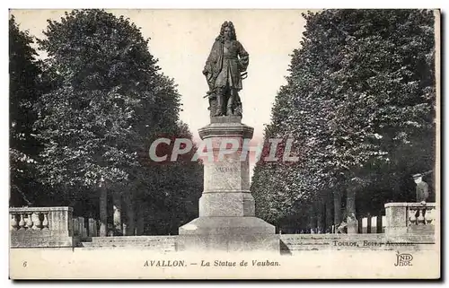 Avalon Cartes postales Statue de Vauban ( au dos Oeuvre des Pupilles de l&#39ecole publique )