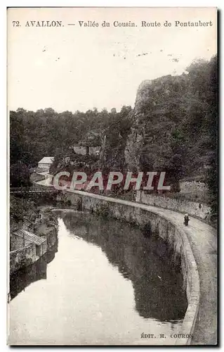 Cartes postales Avallon Vallee du cousin Route de pontaubert