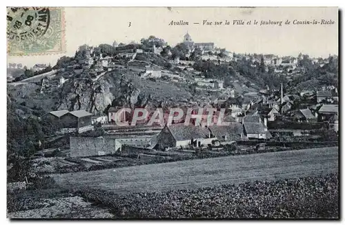Ansichtskarte AK Avallon Vue sur la ville e tle faubourg de Cousin la roche