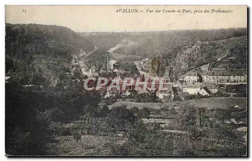 Ansichtskarte AK Avallon Vue sur Cousin le pont prise des Promenades