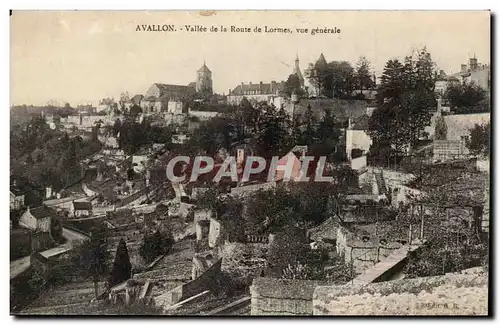 Ansichtskarte AK Avallon Vallee de la route de Lormes Vue generale