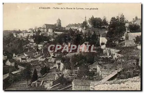 Cartes postales Avallon Vallee de la route de Lormes Vue generale