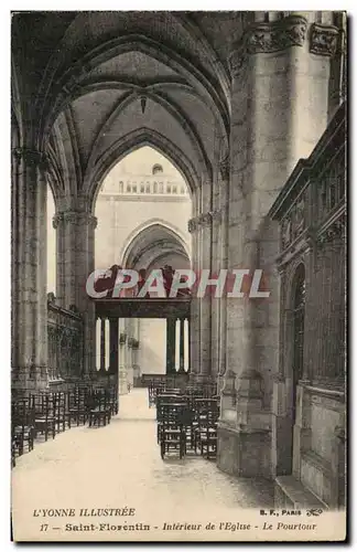 Ansichtskarte AK Saint Florentin Interieur de l&#39eglise Le pourtour