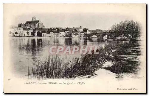 Cartes postales Villeneuve sur Yonne Les quais de l&#39eglise