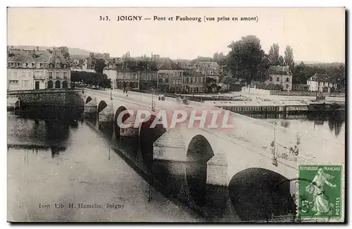 Cartes postales Joigny Pont et faubourg Vue prise en amont