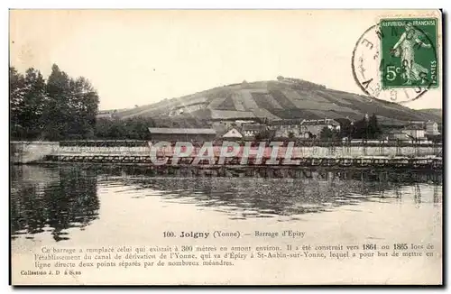 Ansichtskarte AK Joigny Barrage d&#39Epizy