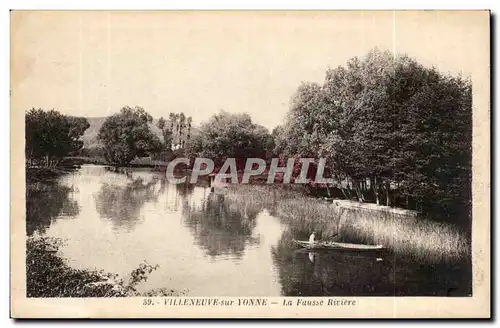 Ansichtskarte AK Villeneuve sur Yonne La faussse riviere