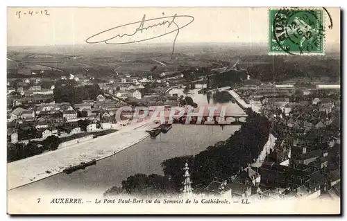 Ansichtskarte AK Auxerre Le pont Paul Bert vu du sommet de la cathedrale