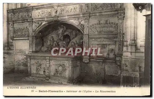 Cartes postales Saint Florentin Interieur de l'eglise La Resurrection