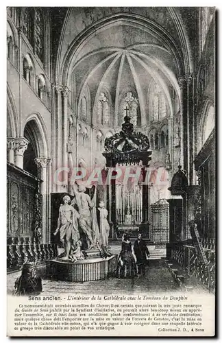 Ansichtskarte AK Sens Interieur de la cathedrale avec le tombeau du Dauphin