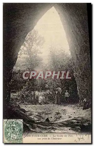 Cartes postales Arcy sur Cure La grotte des fees Vue prise de l'interieur