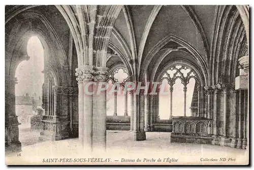 Cartes postales Saint Pere sous Vezelay Dessous du porche de l&#39eglise