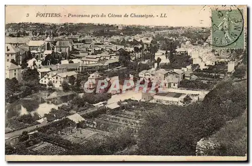 Cartes postales Poitiers Panorama pris du coteau de Chasseigne