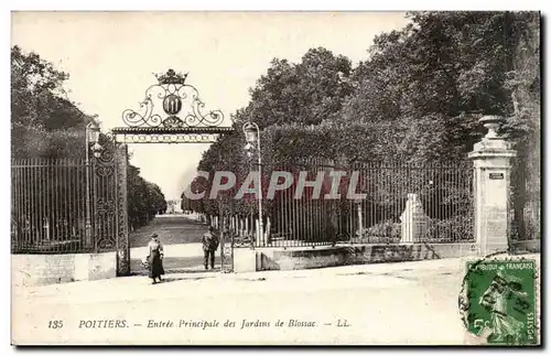 Ansichtskarte AK Poitiers Entree principale des jardins de Blossac