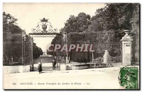 Cartes postales Poitiers Entree principale des jardins de Blossac