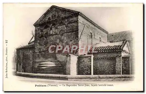 Cartes postales Poitiers Le Baptistere Saint Jean facade laterale ouest