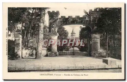 Cartes postales Lencloitre Entree du chateau de Picol