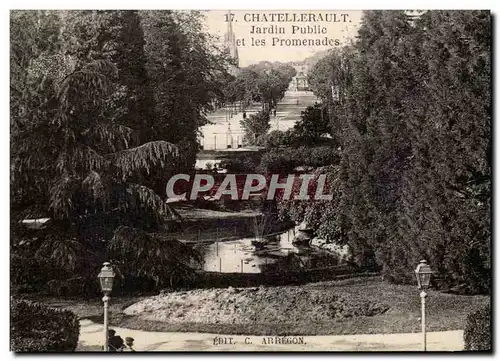 Ansichtskarte AK Chatellerault Jardin public et les promenades