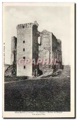 Beaumont Cartes postales Le chateau Ruines du donjon Vue prise a l&#39Est