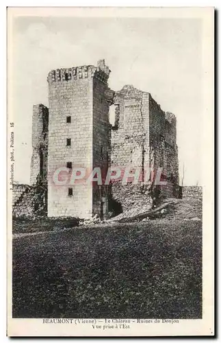 Beaumont Cartes postales Le chateau Ruines du donjon Vue prise a l'Est