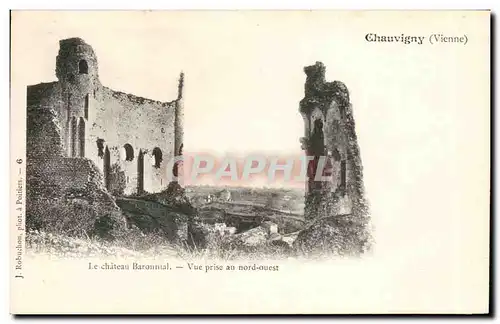Cartes postales Chauvigny Le chateau baronnial Vue prise du nord ouest