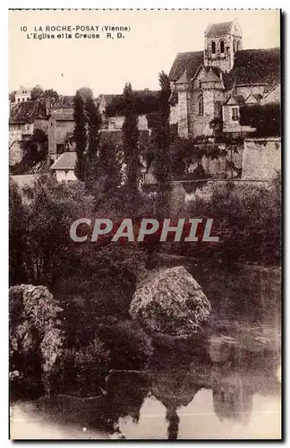 Cartes postales La Roche posay L'eglise et la Creuse