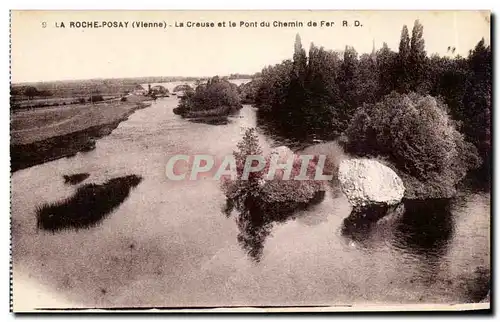 Cartes postales La Roche posay La Creuse et le pont du chemin de feer