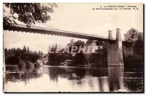 Cartes postales La Roche posay Pont suspendu sur la Creuse