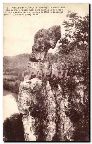 Cartes postales Angles sur l&#39Anglin Le roc a Midi