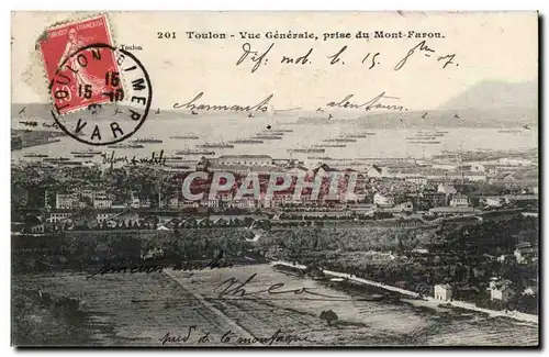 Cartes postales Toulon Vue generale prise du Mont Farou