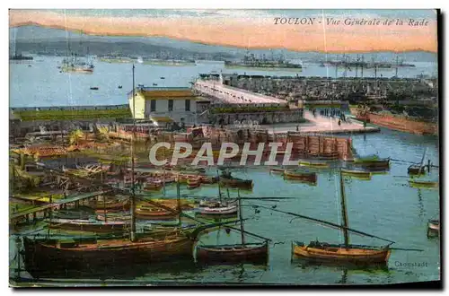 Cartes postales Toulon Vue generale de la rade