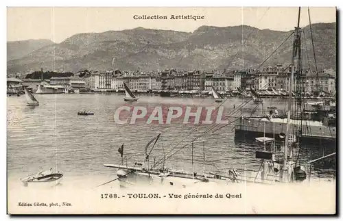 Ansichtskarte AK Toulon Vue generale du quai