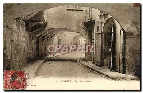 Cartes postales Hyeres les Palmiers Rue des Porches