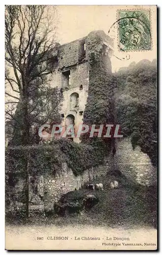 Ansichtskarte AK Clisson Le chateau Le donjon