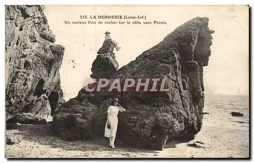 Ansichtskarte AK La Bernerie Un curieux bloc de rocher sur la cote vers Pornic